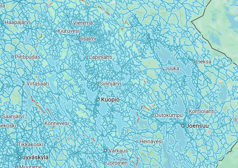 Kuvakaappaus 2.9.2025 Google Maps-sivustolta.